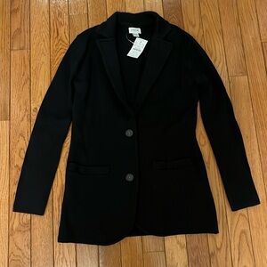 NWT J. Crew Factory Sweater Blazer Jacket in Black size 00P Petite